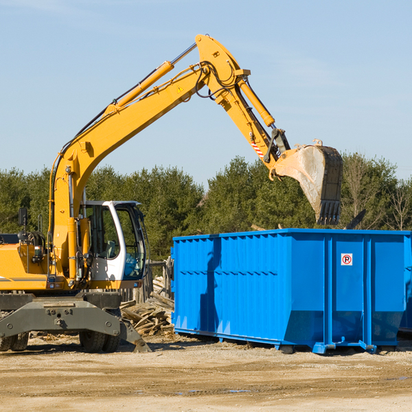 are there any restrictions on where a residential dumpster can be placed in Cartwright OK